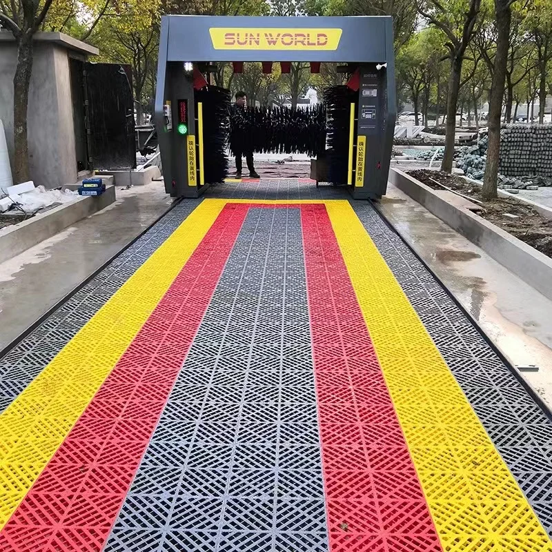 Car wash room plastic floor tiles Garage floor tile splicing grille