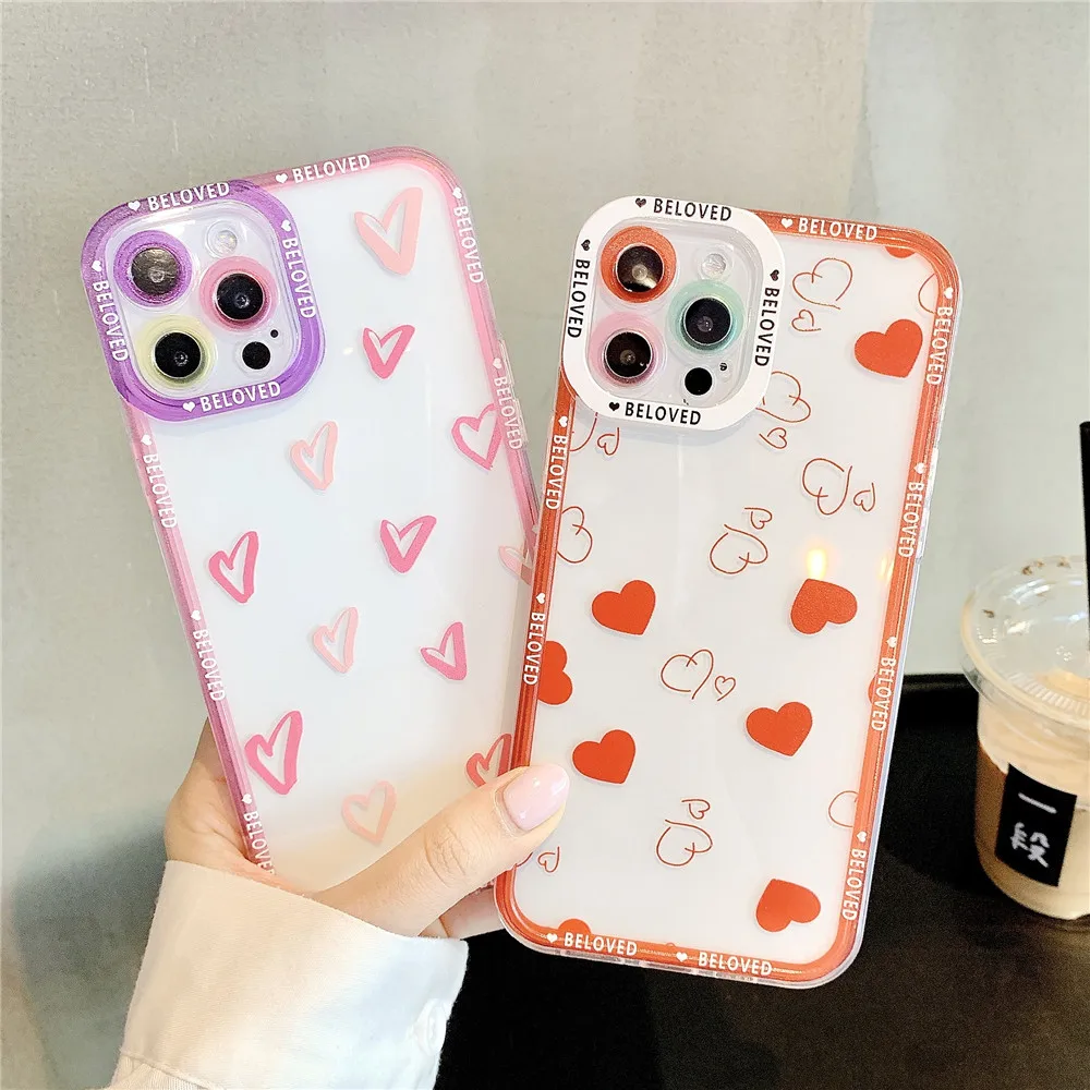 Custom Soft Clear Tpu Cartoon Lens Camera Protection Phone Cover for iPhone 12 11 Xs 13 for iPhone 14 Pro Max Case