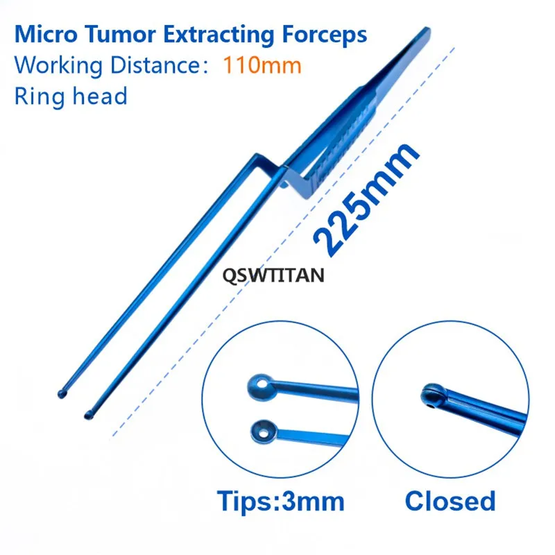 Micro Tumor Extracting Forceps Tumor Grasping Forceps Ring head Titanium Neurosurgery Surgery Instruments