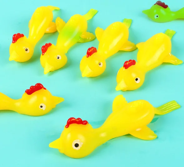 Manufacturers wholesale  Stretch Slingshot Catapult Finger flying Toys Ejection Toys Kids TPR Animal Shooting Toys