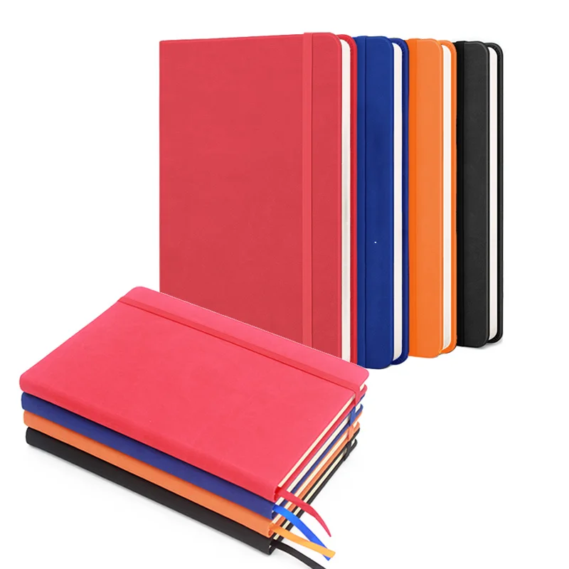 School A5 Notebooks Customized Business Style Journal Paper Promotional PU Leather Notebook Leather Book Print Gift Diary