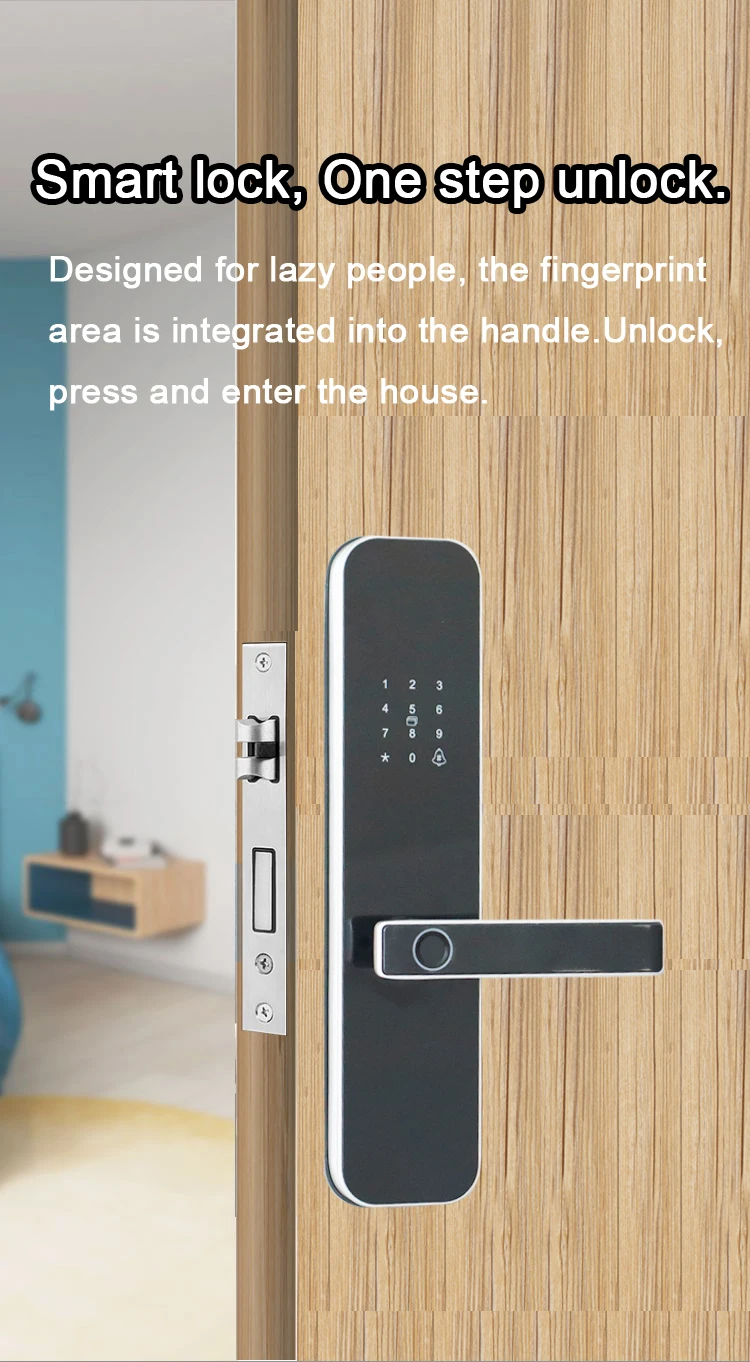 Eiysie fast moving Tuya app wifi remote control intelligent fingerprint smart door lock