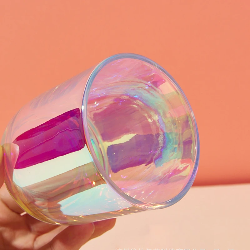 Luxury Holographic Empty Candle Jar Container 6oz 10oz Private Label Brand