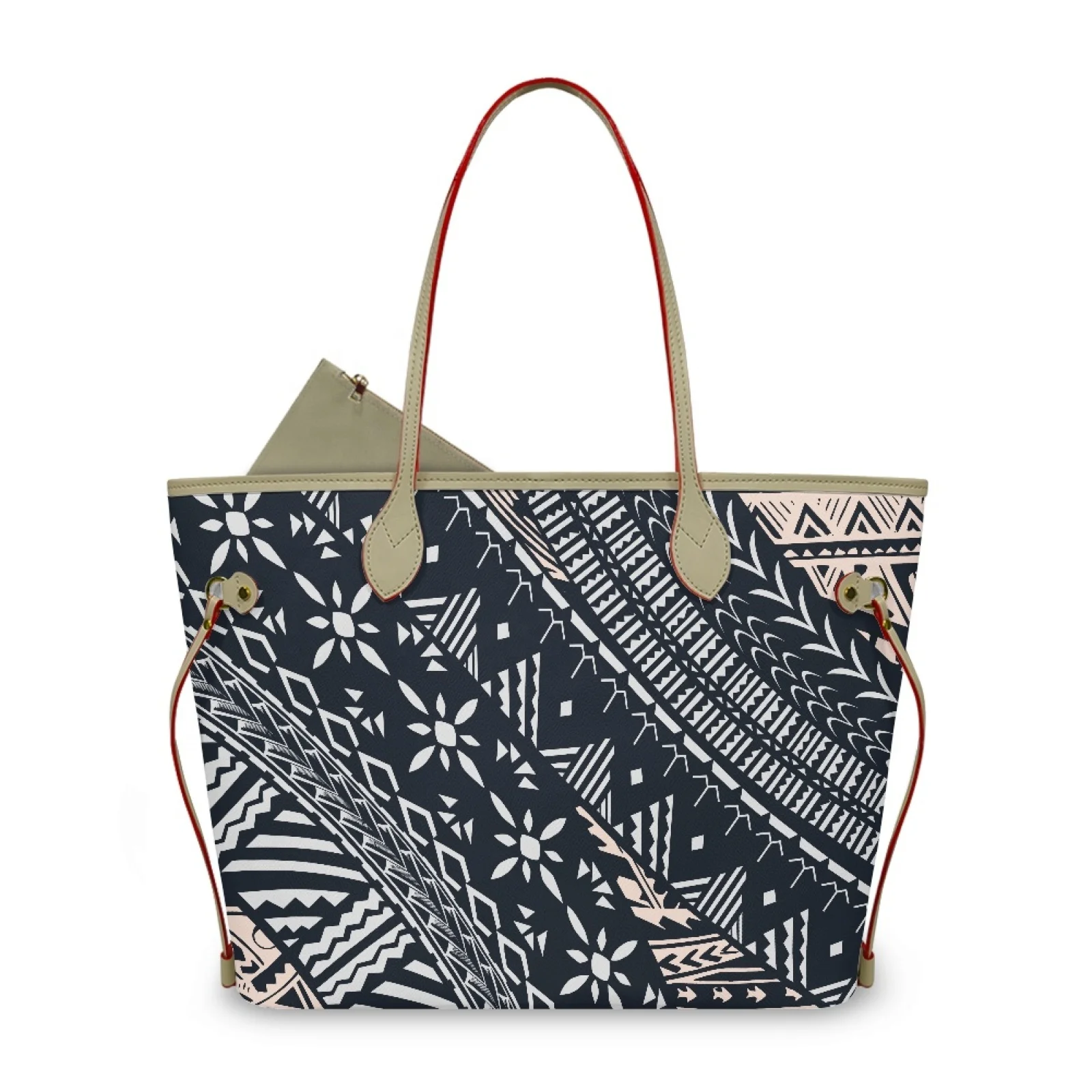 Latest Hawaiian Flowers Printed Women Crossbody Hand Bags Set Purse And Handbags Polynesian Tribal Print Ladies Tote Bags