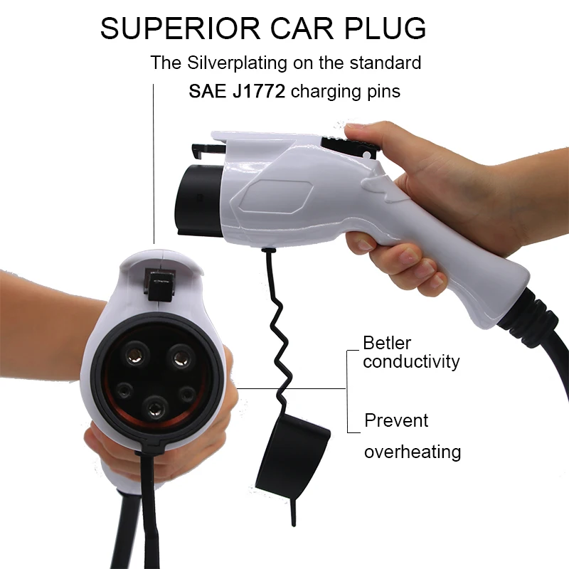 UK plug evse j1772 type1 level2 evse type1 to schuko plug