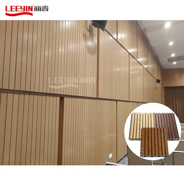 Sound-absorbing Panel Wooden Wall Panel Studio Equipment Grooved Wooden Acoustic Panels