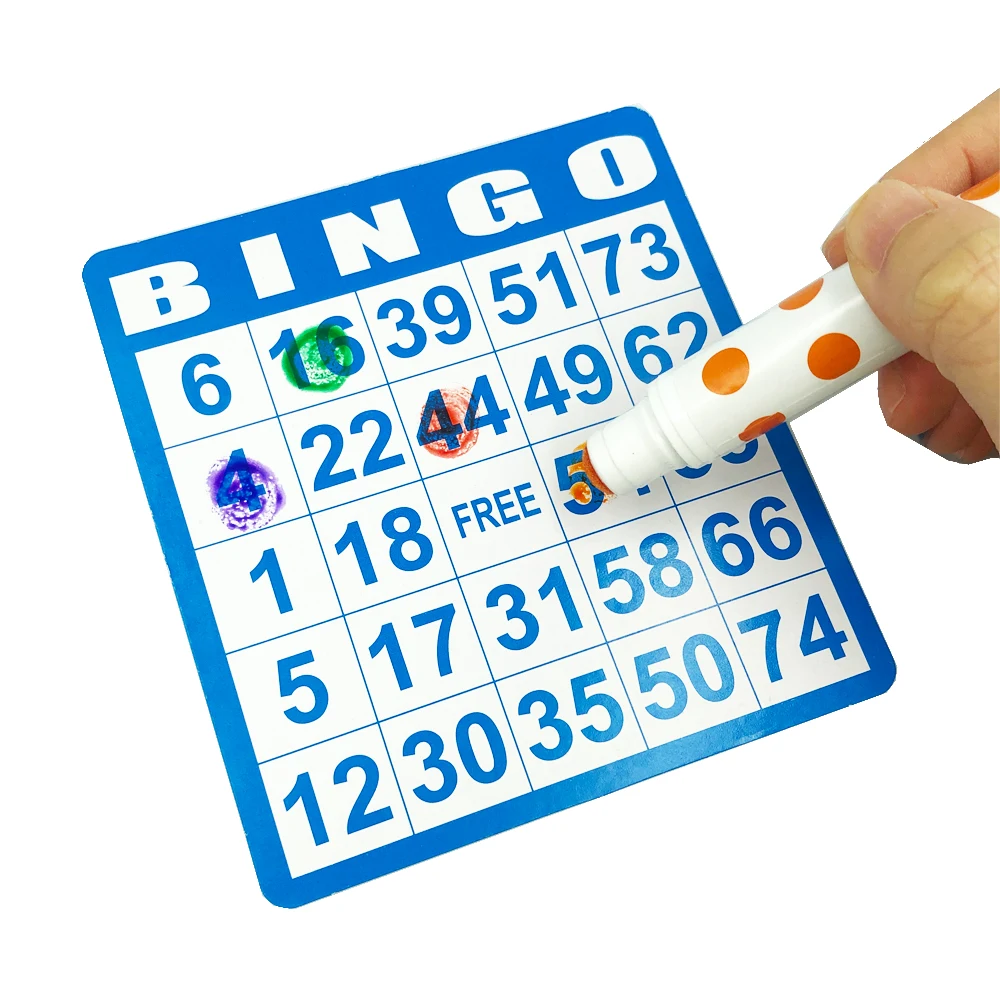 Mini Bingo Dauber Sets 6 Pack in Mixed Colors Bingo Ink