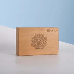 Деревянный Йога блок высокой плотности на заказ Печать органический деревянный экологически чистый