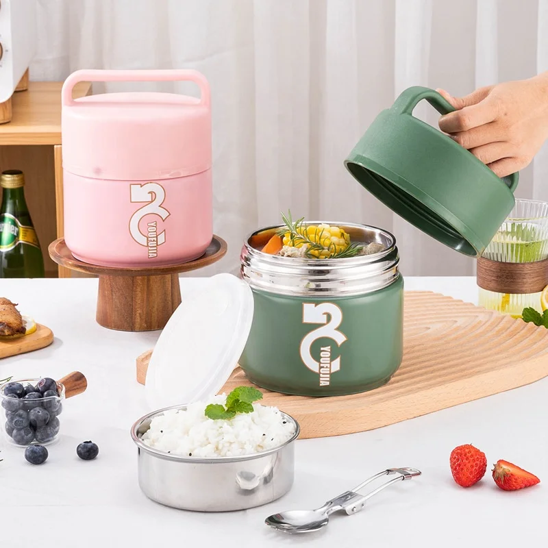 Cartoon Wholesales Baby food flask School kids lunch box container 1.3L stainless steel 304 insulated Vacuum food warmer