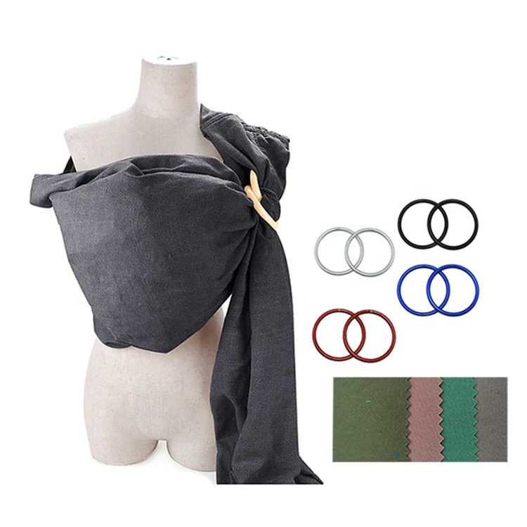Light weight convertible light grey baby body carrier breathable adjustable ring baby sling carrier wrap