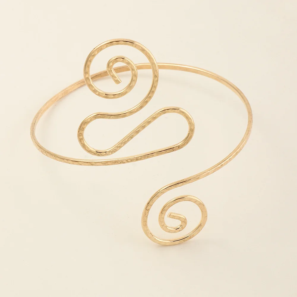 New Fashion High Quality Arm Bracelet Jewelry Gold Plated Geometric Arm Cuff