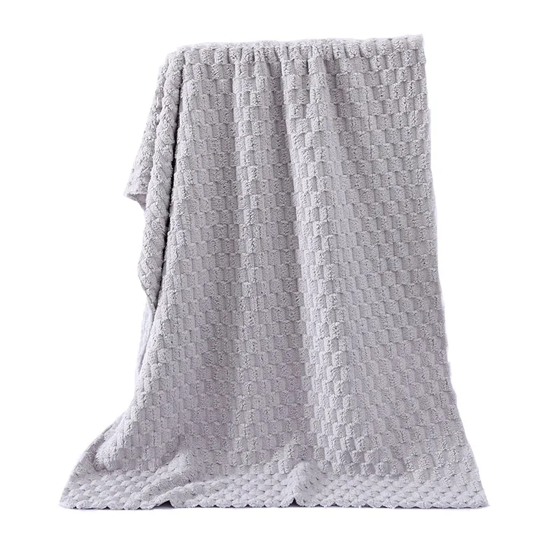 Custom Coral Velvet Microfiber Towels Solid Color Hotel Face Towels