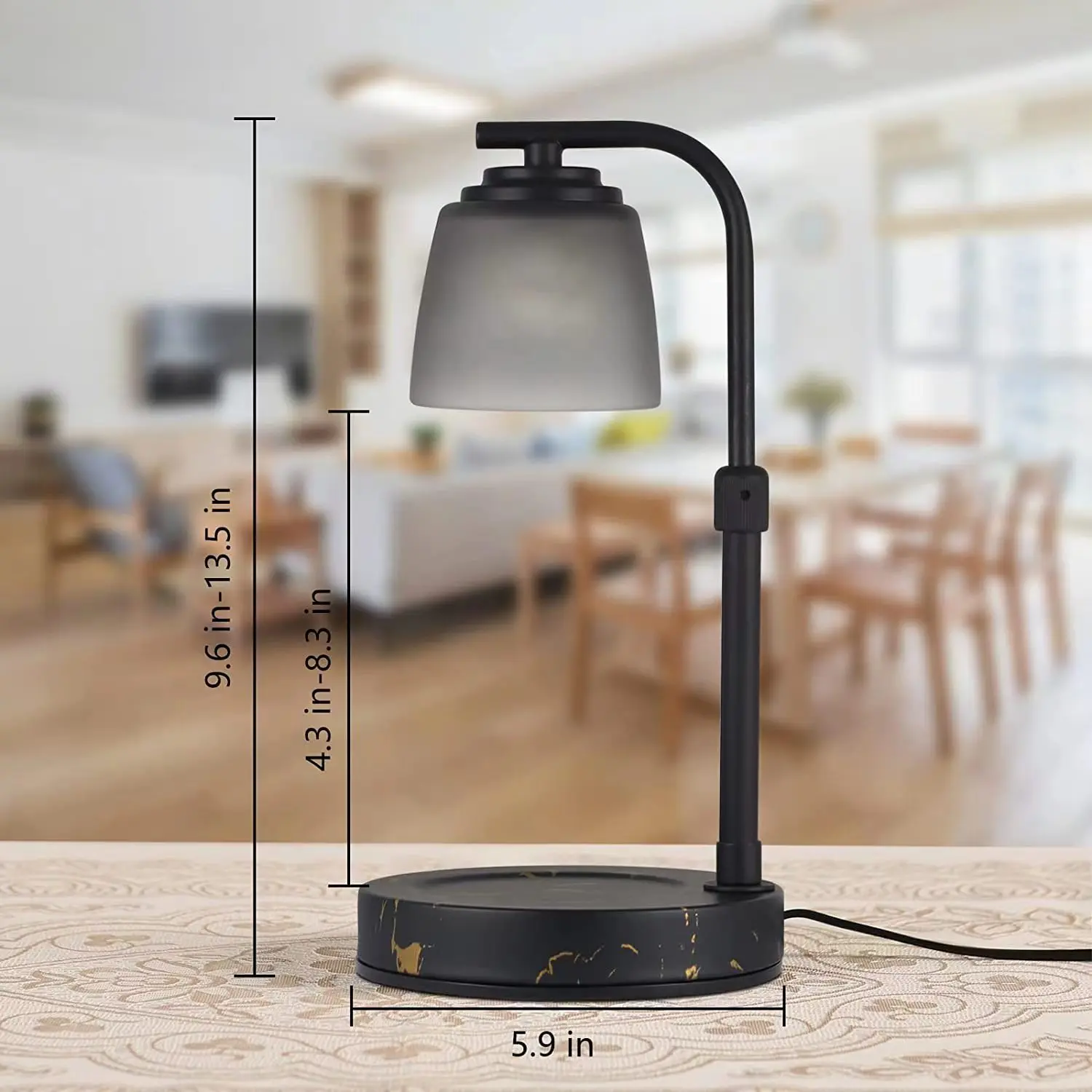 new style luxury home decor flameless metal electric wood candle wax melting warmer lamp for home relax and decor