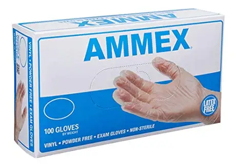 Protection Examination Disposable Vinyl Powder Free Transparent PVC Gloves