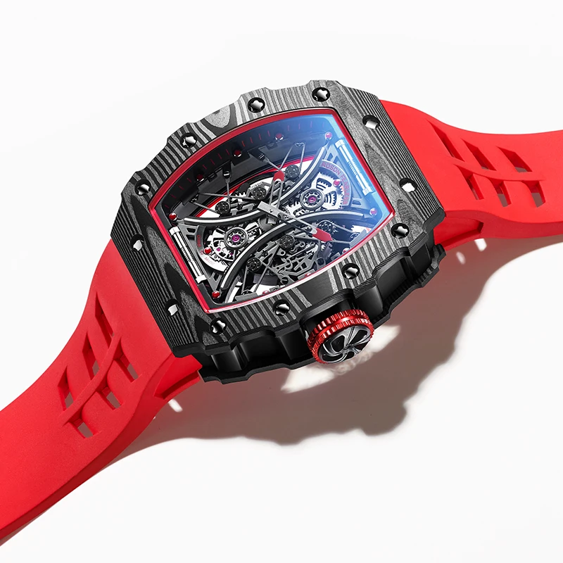 
RM watch high-quaity sapphire glass top quality high end waterproof automatic mens carbon fiber watch 