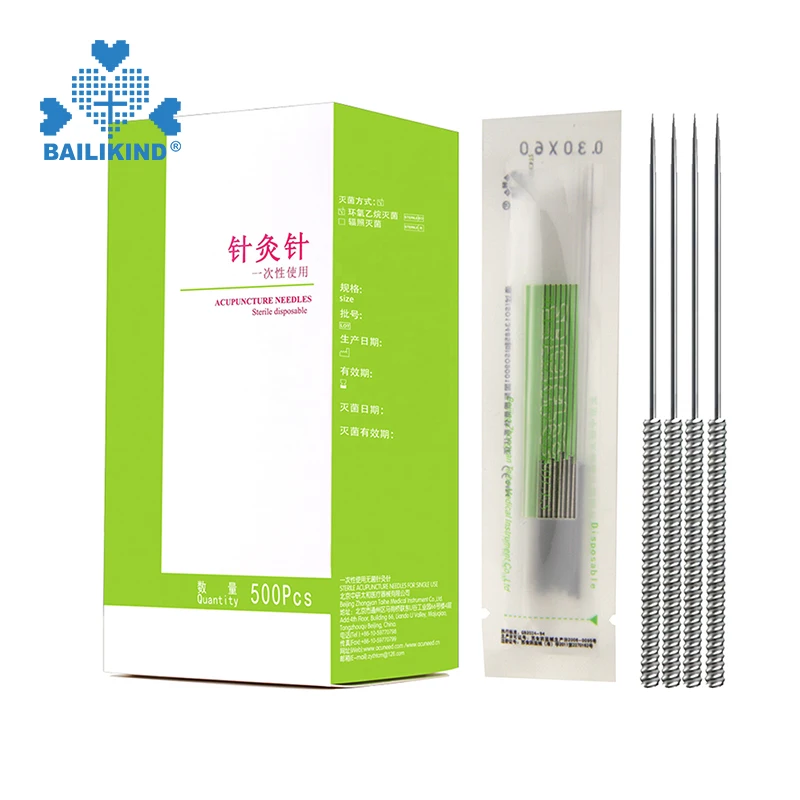 500pcs Disposable Painless Intradermal Needle cooper handle acupuncture needle 0.4mm