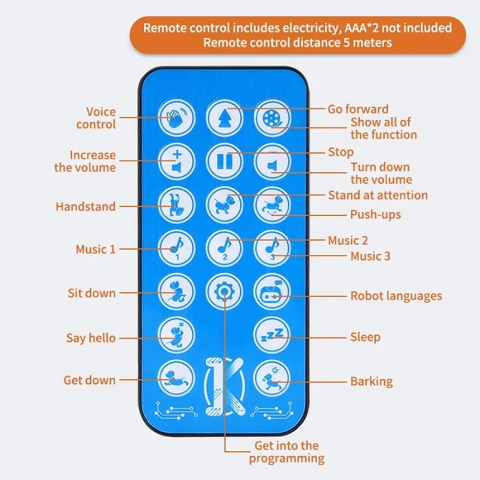Smart Electric plush toy interactive Remote Control Robot Dog Toys Programming Imitates Animal RC Pet educational Dancing Dog