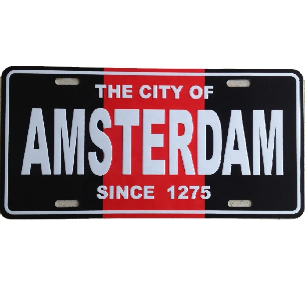 Декор из Гваделупы, металлический алюминиевый тисненый номерной знак, металлический номерной знак