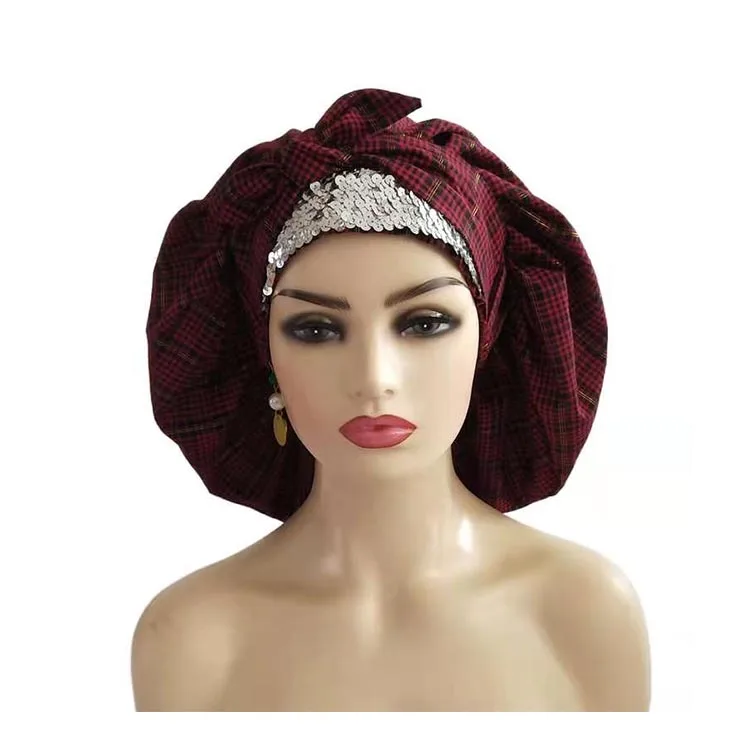 wholesale extra large cotton sleeping bonnets with bow and shiny bling tape