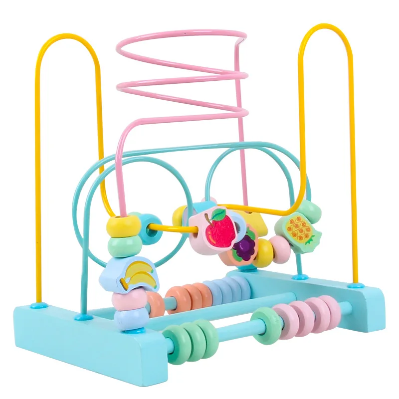 Wooden Maze Toy Game Educational Fruit Bead Maze Toys