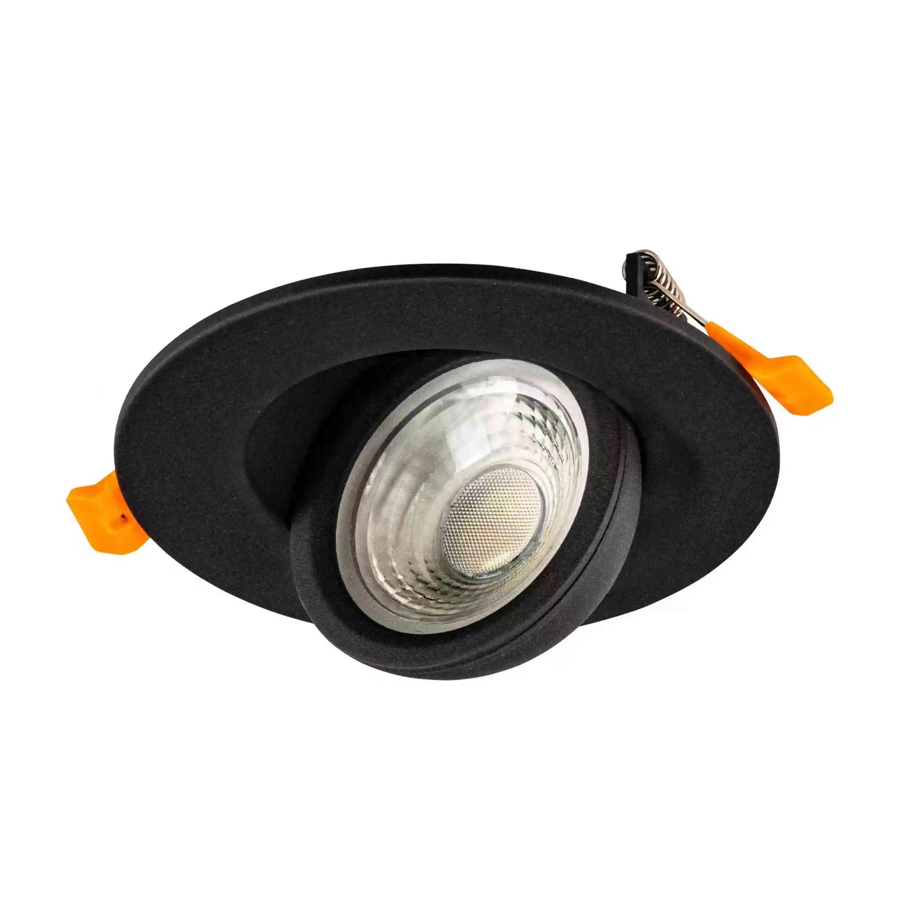 ETL Approved No Flicker Anti-Glare Ceiling Lights KNX Control 4inch 9Watt 360 Rotation Tricolor 5CCT LED Eyeball Downlight