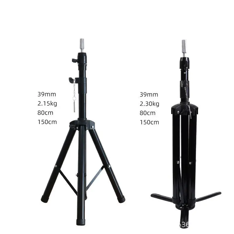 Head Colorful Thickening Type Wig Stand Tripod With Mannequin Metal Wig Tripod Stand
