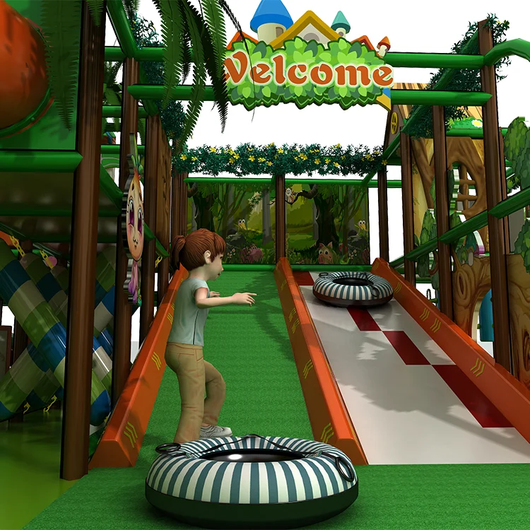 Cowboy Tree House Indoor Playground Rainforest Theme Tree House Coconut Adventure Playground