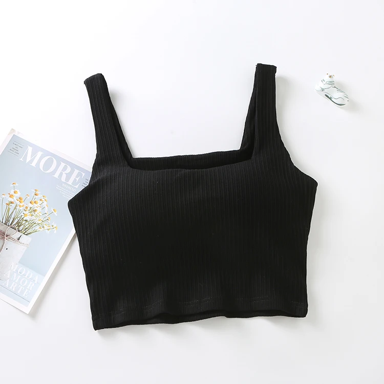 Manufacturer Direct Sales Square Vest With Bra Padded Camisole Comfortable Lingerie Warm Camisole