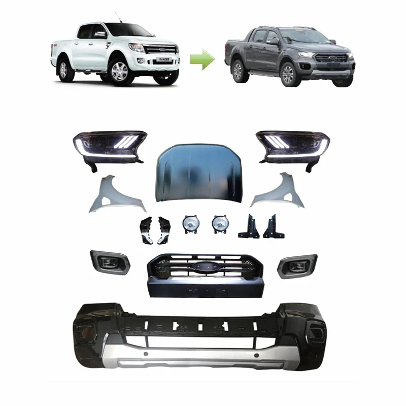 GELING Performance ABS Material Car Body Kit Spare Parts for Ford Ranger T6 Update to T8 Auto
