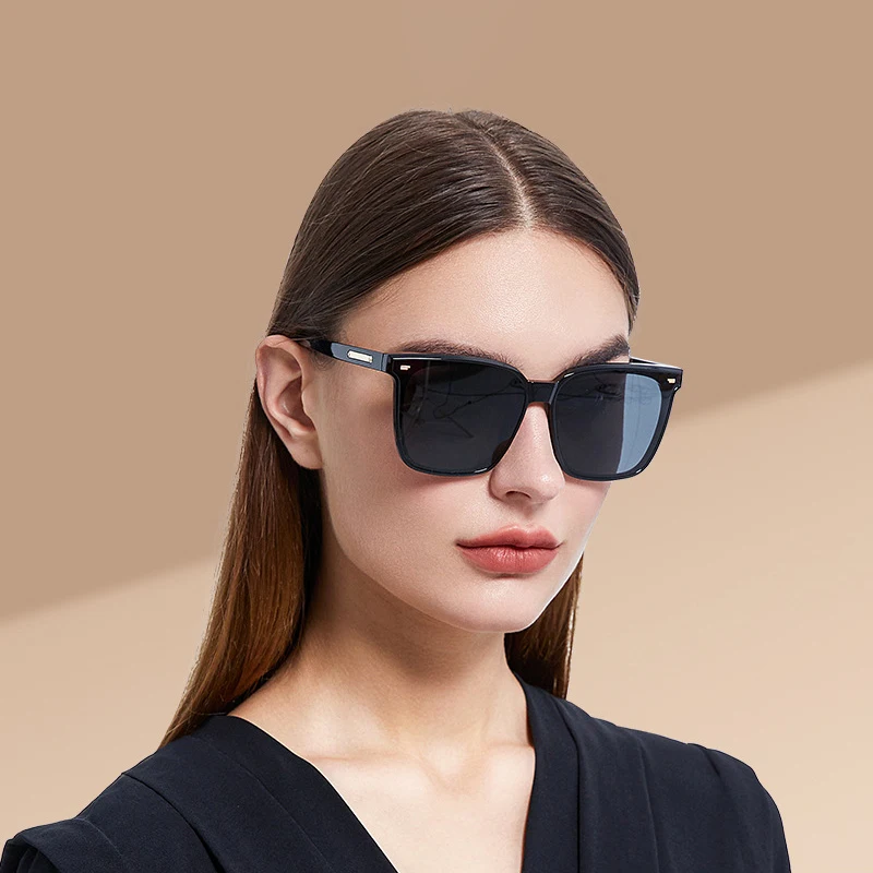 Retro Luxury Design Latest Brand Women Metal Sunglasses Two-tone Lenses Polarized Sunglasses