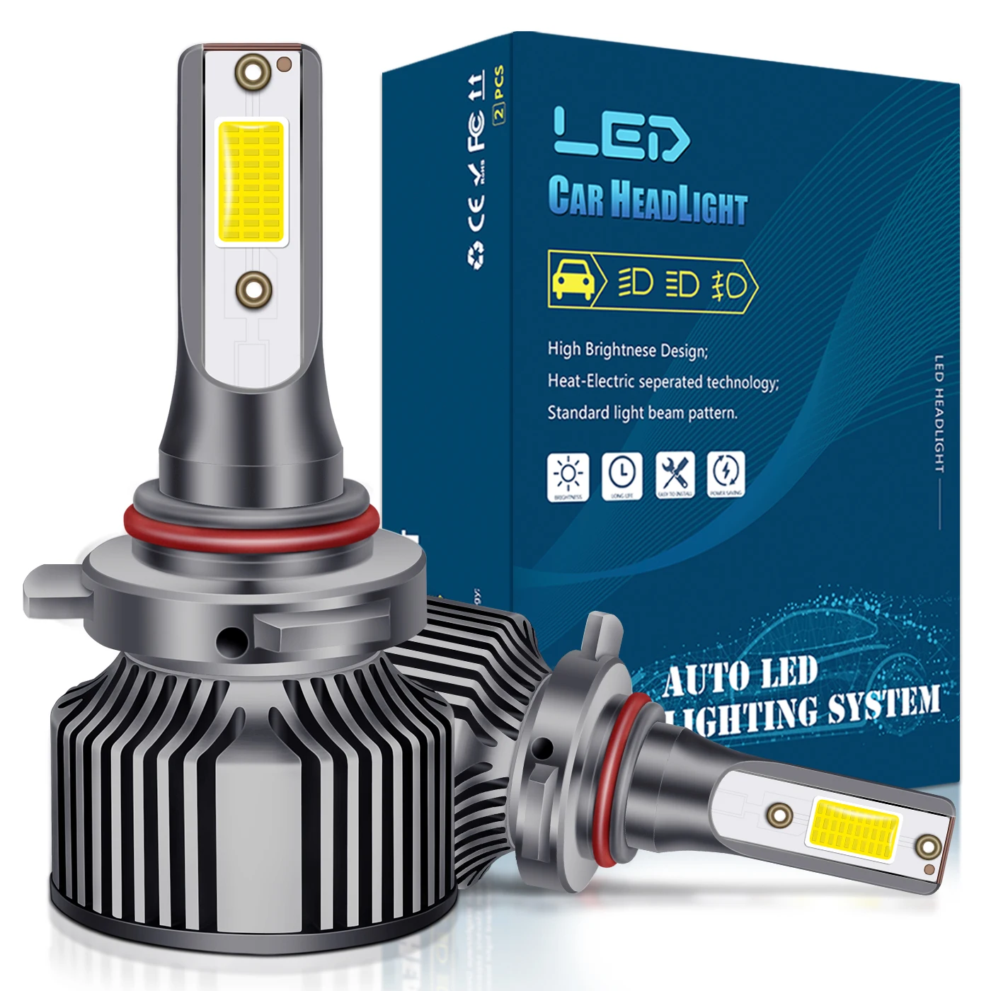 A4 COB Car headlight h4 45w 8000lm led car lamp 9006 9005 h7 h8 h3 6500k automobile style headlight fog lamps