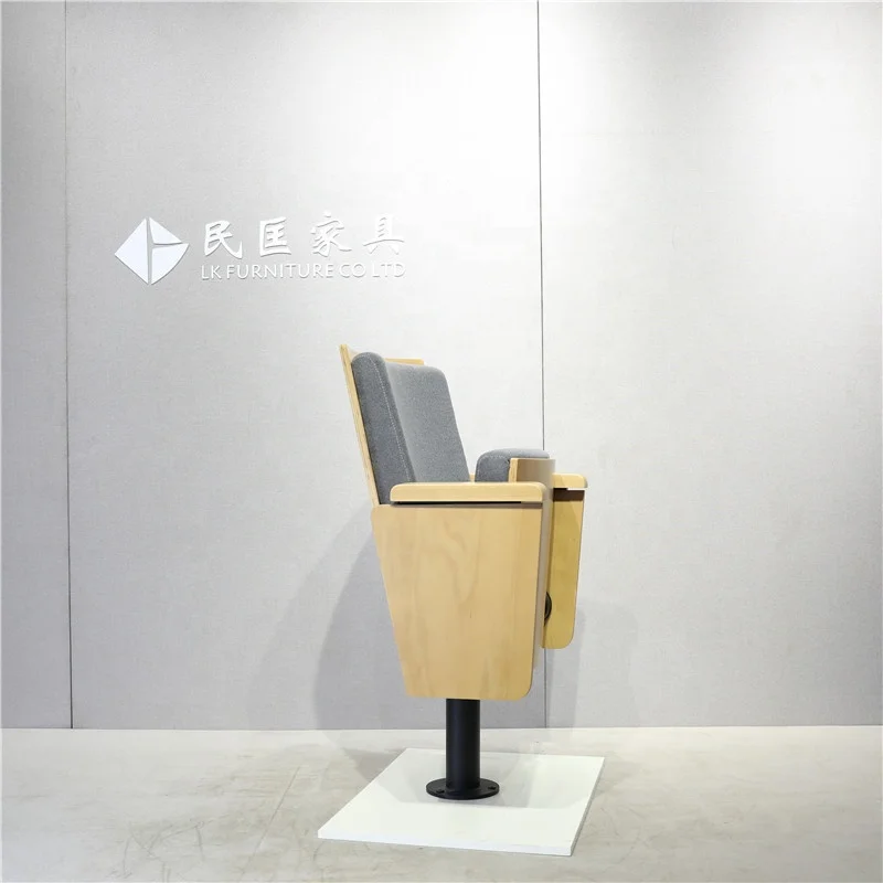 Стул для аудитории с одной ногой стул для лекций в Университете стул для театра деревянное сиденье