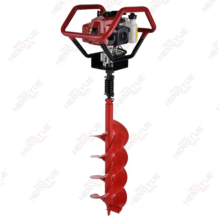 
1 or 2 persons operate way 68cc gasoline engine power earth auger drill 