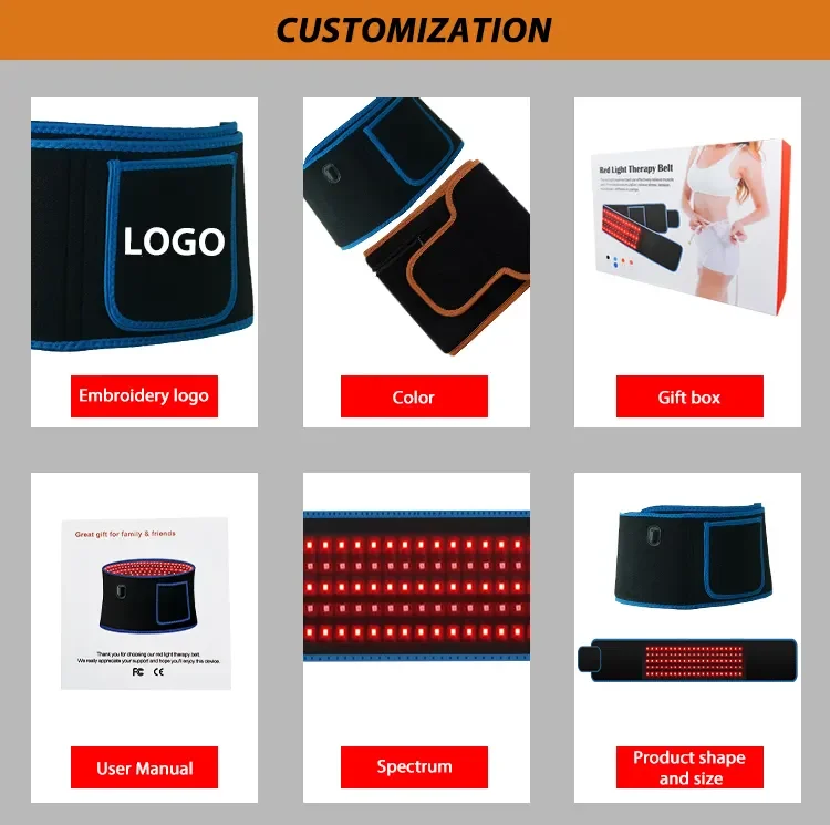 OEM/ODM Red Light Therapy Devices Professional Belts LED Red Light Therapy belt 660nm 850nm Infrared Red Light Therapy Belt Wrap