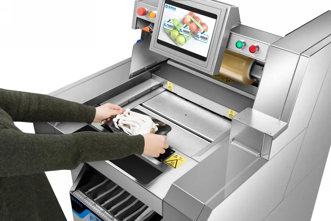 
stretch film shrink wrap packaging machine for fruit& vegetable 