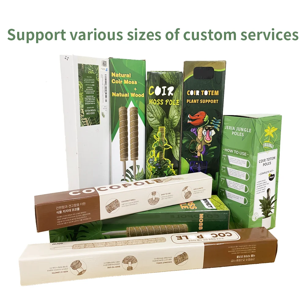 Garden planted natural coconut fiber climbing plant companion coconut fiber plant grows up to 17 inches coir stick