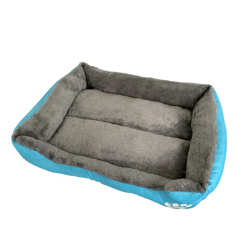 Factory Wholesale Non-slip Waterproof Bottom Winter Sofa Pet Plush Bed Large Dog Bed