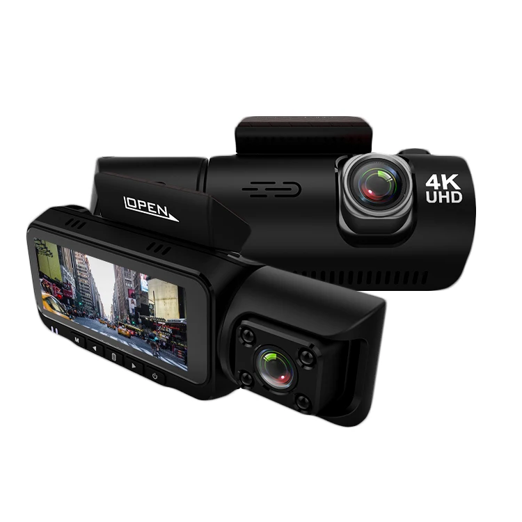 3.2 Inch Two Or Three Channel Dash Camera 1080p Cabin Dual Lens Dashboard Black Box Real 4K OEM