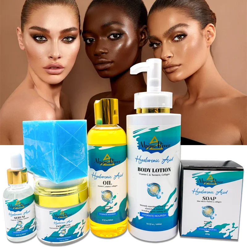 Private Label Natural Organic Skin Care Products Hyaluronic Acid Anti-Aging Improvement Pigmentation Korea Skin Care Set