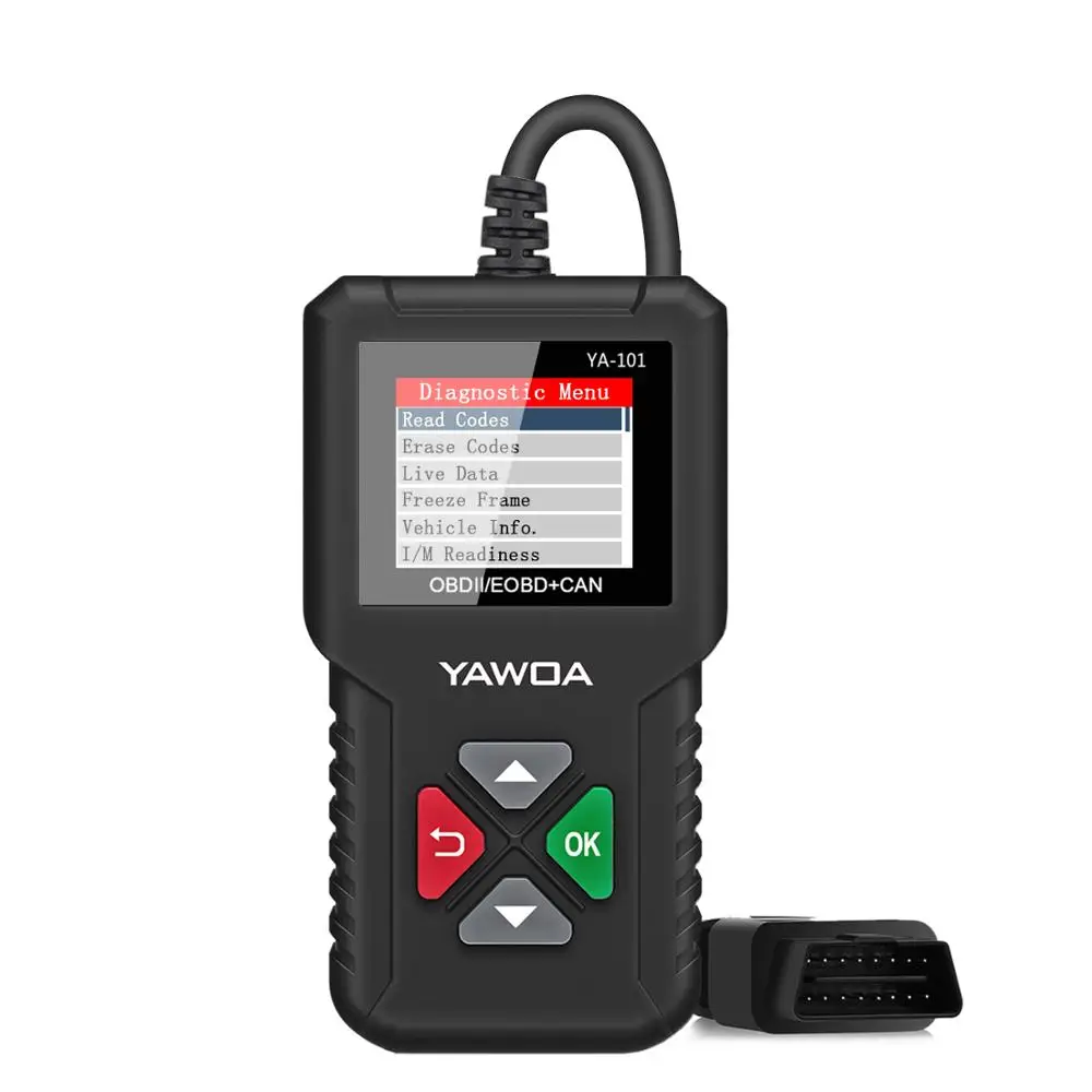  Считыватель кодов YA101 OBD2 сканер для считывания стирания тестер батареи стоп-рамка тестовый график датчика O2 16-контактный «сделай