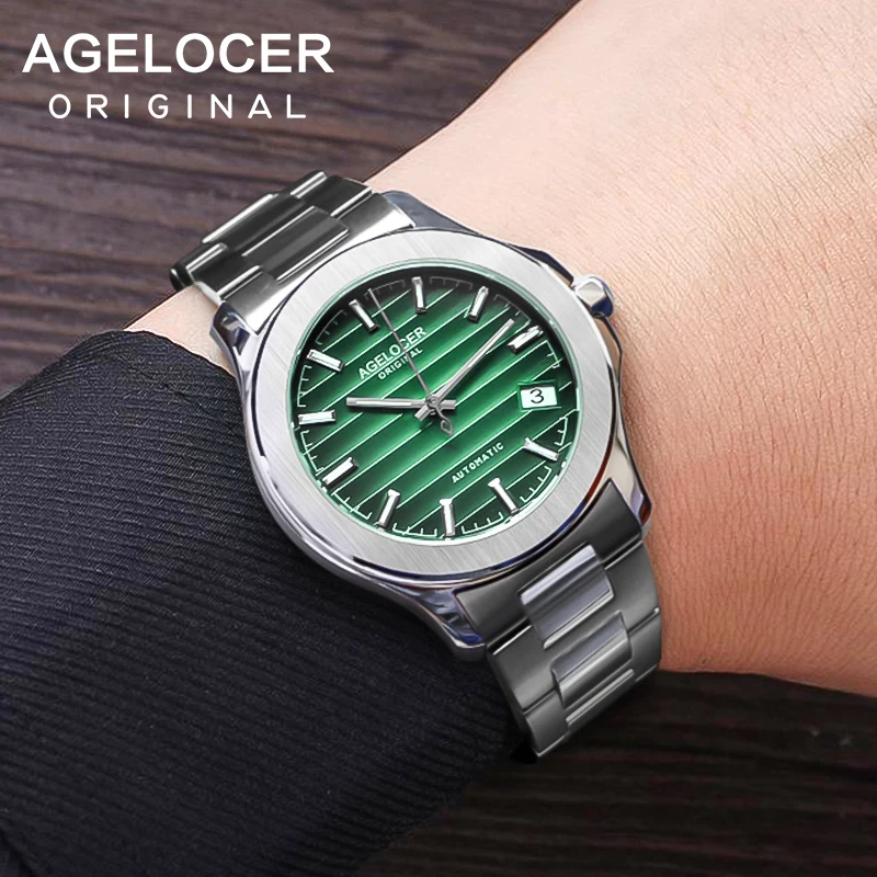 Agelocer 6303D9 Trendy Custom Logo 5ATM Waterproof Diver Mechanical Wristwatches Automatic Men
