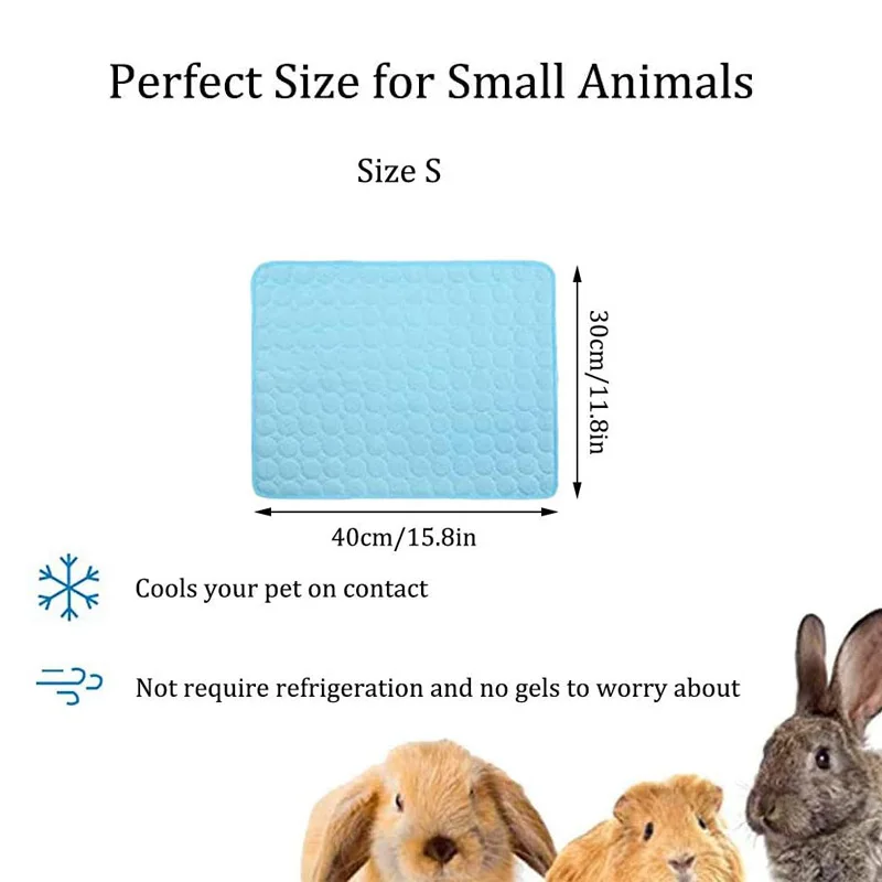 Breathable Guinea Pig Cage Liners Rabbit Chinchilla HedgehogsSummer Small Animal Cooling Mat