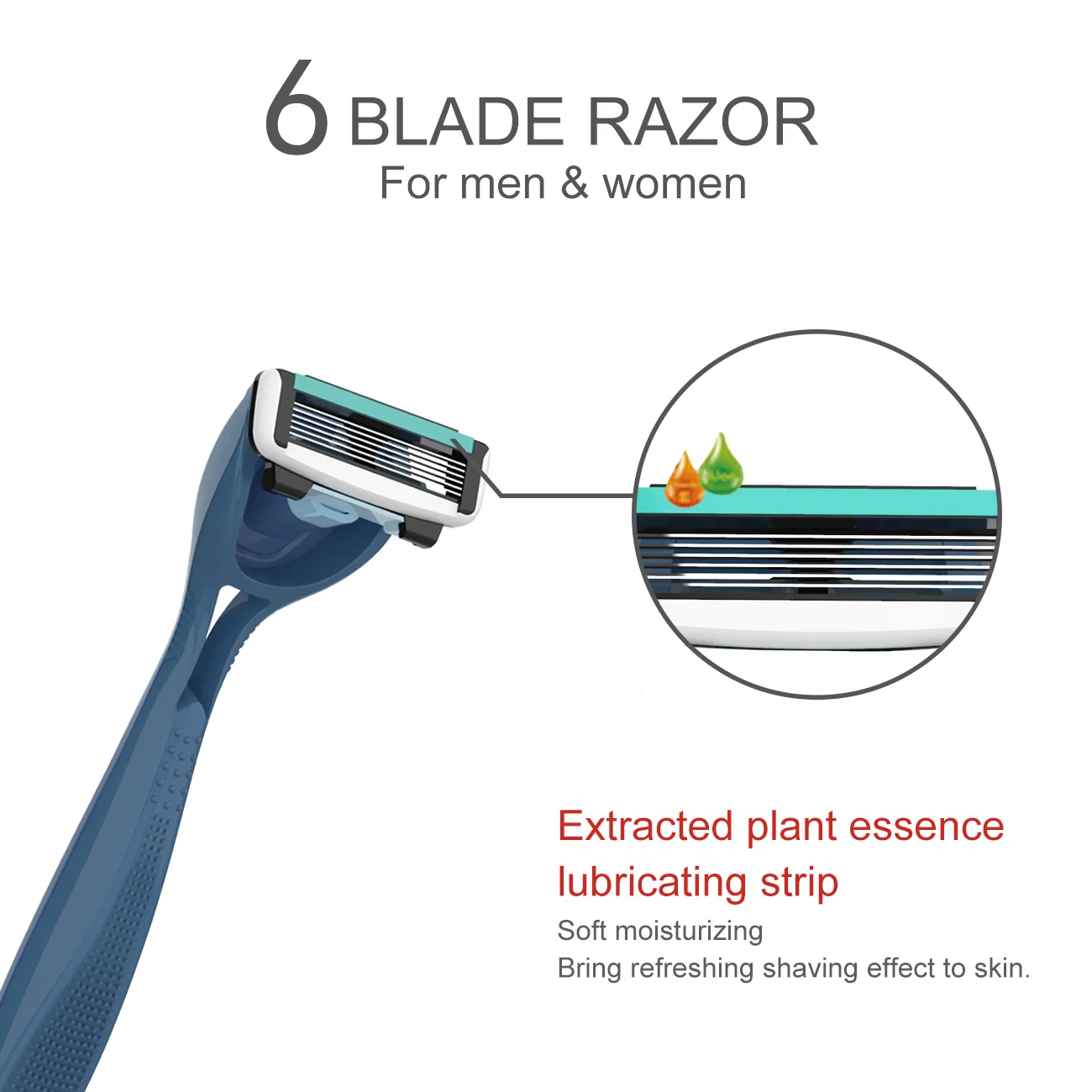 OEM Shaving Razor Painless 6 Blades Good Quality Portable Replace Razor for man