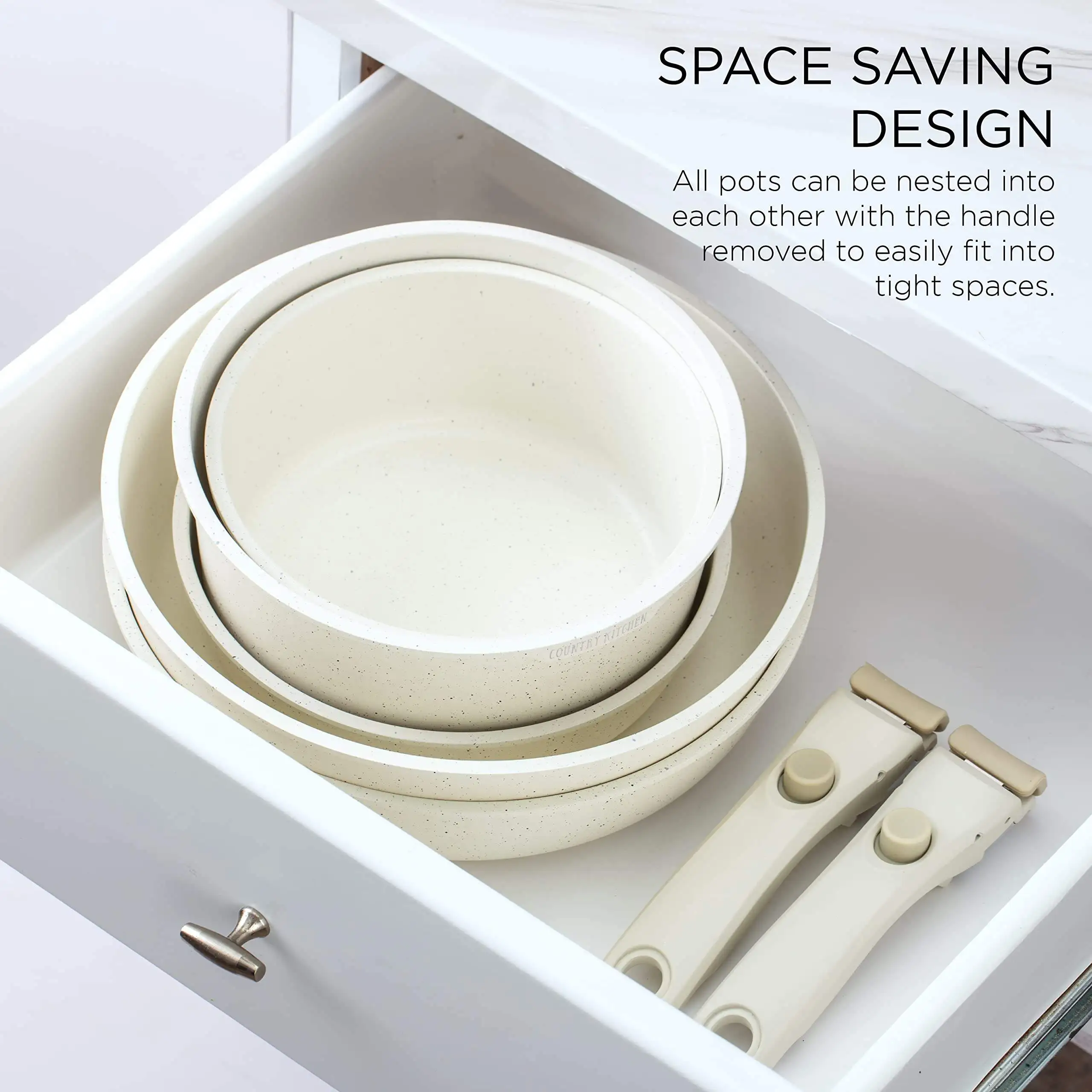 Kitchen 13 Piece Pots And Pans Set Oven Safe Nonstick Kitchen Cookware With Removable Handle