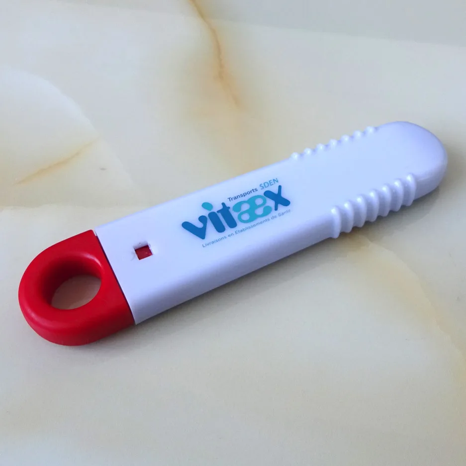 Multifunctional cheap auto office transparent mini opener box cutter utility paper cutter knife retractable safety knife