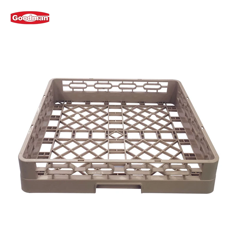 Commercial square glass storage restaurant bowl drying rack plastic flatware rack