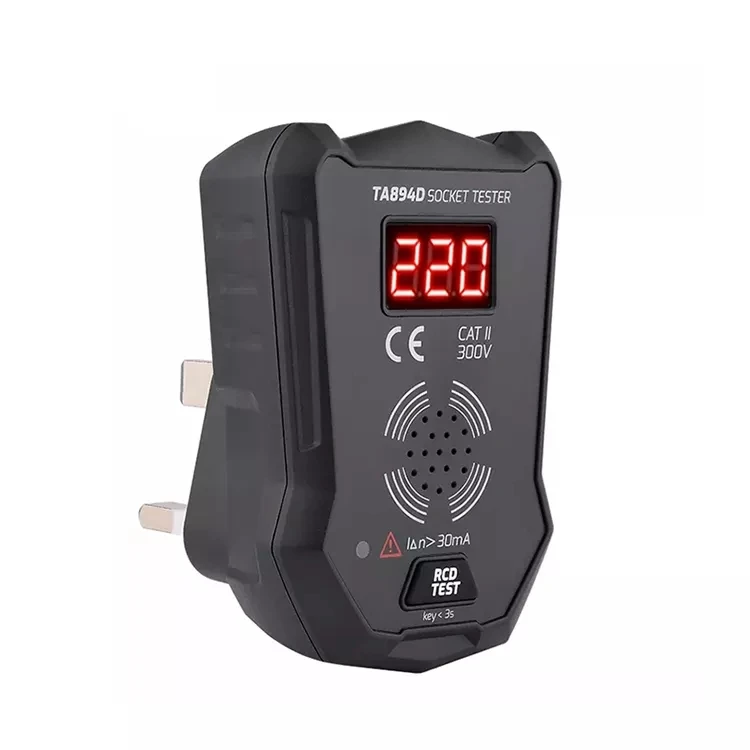 Wholesale TA894D 175V~250V Voltage Tester UK Plug Wall Socket Tester