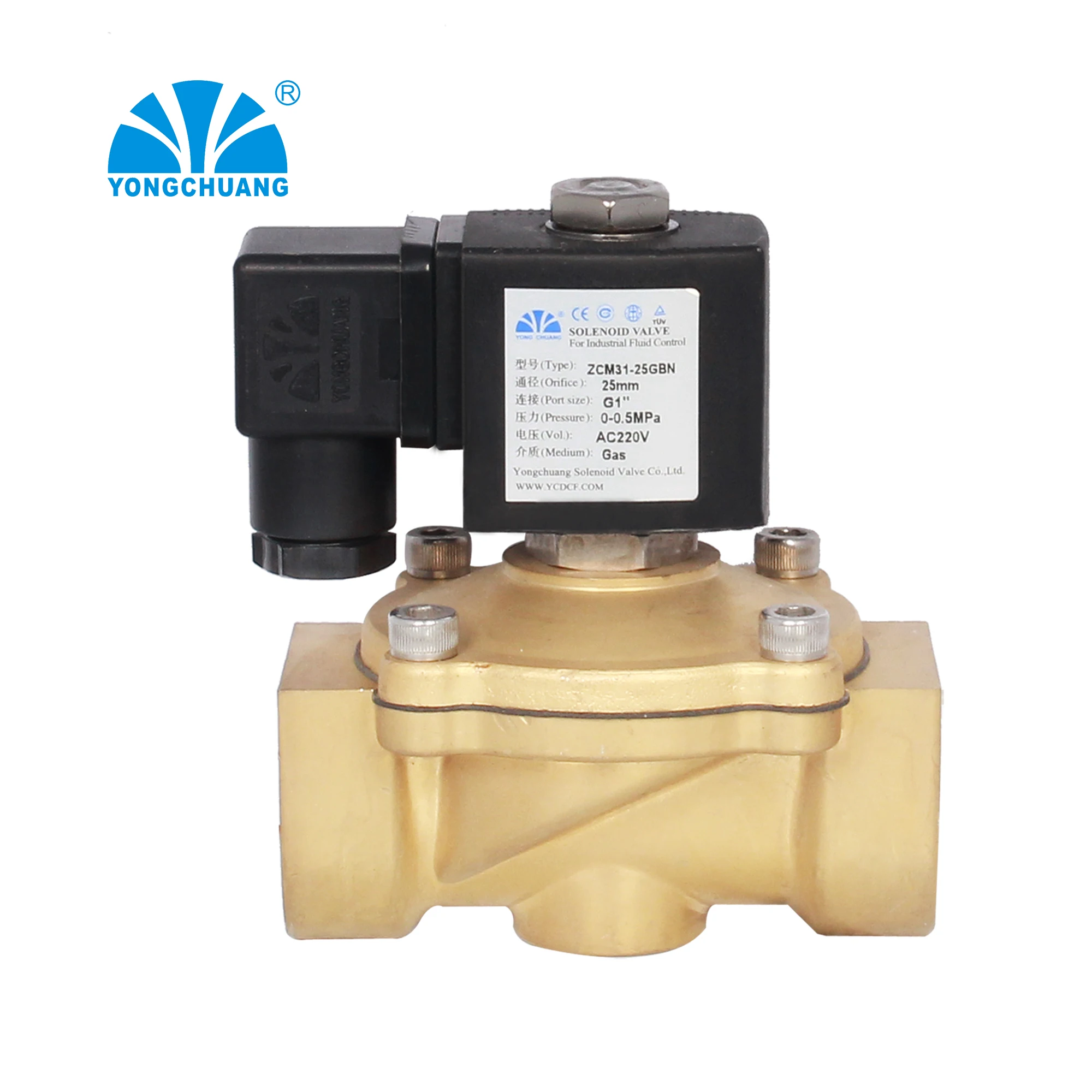 Yongchuang ZCM11 CE approved ipg natural gas leak detector diaphragm solenoid valve