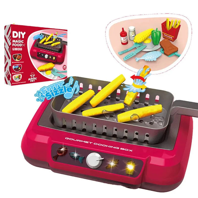Children Pretend Play Preschool House Cooking Toys Kitchen Set Family  Mini Toy Kitchen Cooking Set for Kids