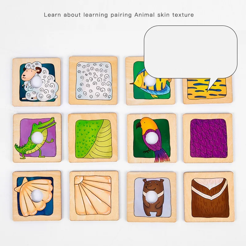 Early Educational Animal Skin Texture Kids Matching Shadow Pairing Hands-on Ability Multifunctional Puzzle Toy
